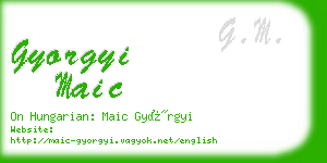 gyorgyi maic business card